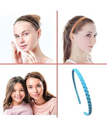 Pack of 12 Thin Hair Bands for Girls & Women - Yazon Model 2 Plastic with Teeth Narrow | International Shipping Available - Buy Online on SooperMarket.com