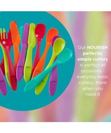 Vital Baby Nourish Perfectly Simple Cutlery 15pk - Baby Weaning and Feeding Set - Bright Colors - BPA Free - Durable - 12m - Buy Online on SooperMarket.com