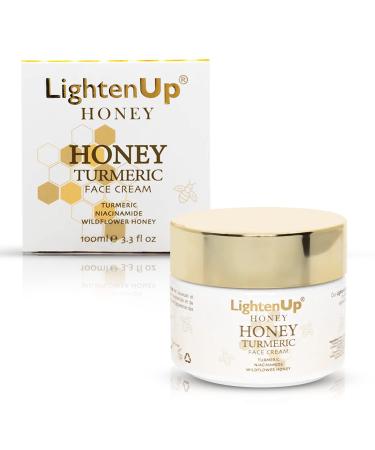 Lightenup Honey  Skin Brightening Cream - 4.4 fl oz / 100 ml - Helps to Fade Dark  Dark Spots  Hyperpigmentation Body Cream on Face  Knees  Elbows  with Shea Butter & Premium Honey Honey Cream