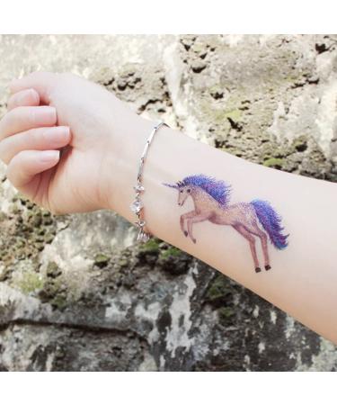 Oottati Waterproof Temporary Tattoo Stickers - Colorful Bubble Flower Peacock Unicorn Arrow Feather Pink Tree - 9 Sheets for Arm Shoulder Face - Buy Online on SooperMarket.com