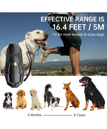 Anti Barking Device Ultrasonic Small & Portable Stop Dog Barking Device Handheld No Bark Dog Barking Control Device with Widely Control Range Bark Stopper for Puppy Small Large Dog Outdoor Indoor Black#201 - Buy Online on SooperMarket.com