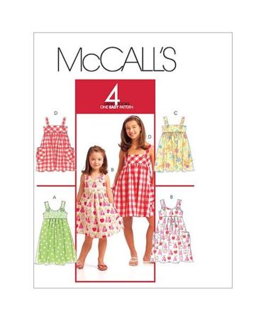 McCall's Patterns M5613 Children's/Girls' Dresses, Size CCE (3-4-5-6)