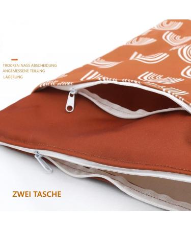 Muslong 3-Piece Reusable Diaper Wet Bag Set | Ideal for Cloth Diapers On-the-Go Accessories & Dirty Clothes (Sun) - Eco-Friendly & Travel-Friendly Solution - Buy Online on SooperMarket.com