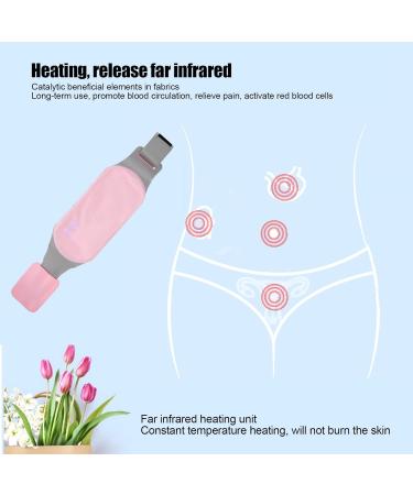Warm Uterine Belt - USB Rechargeable Waterproof Heating Pad for Menstrual Cramps | 3 Gears Portable Polyurethane Pillows - Buy Online on SooperMarket.com