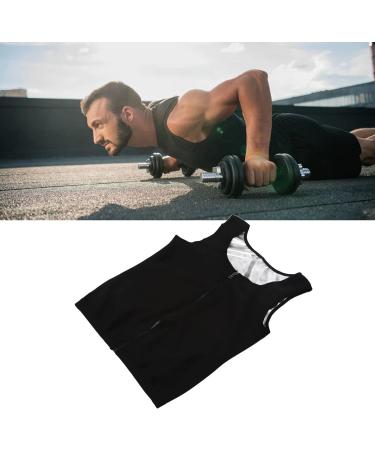 Waist Trainer Sweat Vest for Men Men Sauna Vest Shaper Gym Fitness Workout Neoprene Sweat Waist Trainer Zipper Tank Top Inner Silver L/XL - Buy Online on SooperMarket.com