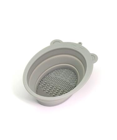 Freetune Collapsible Shaving Bowl - Silicone Rubber Multi Purpose Portable Bowl - Pocket Size, Easy to Carry, Durable, Flexible Gray