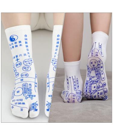 Lurrose Blue Tabi Socks | Japanese Kimono Cotton Acupressure Slippers | Sweet 2-Toe Sandals for Comfort & Style 40-45 - Buy Online on SooperMarket.com