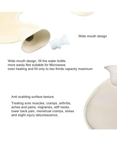 LBEC 1L Hot Water Bottle - Explosion-Proof U-Shaped Soft Cover for Pain Relief - Gray - Buy Online on SooperMarket.com