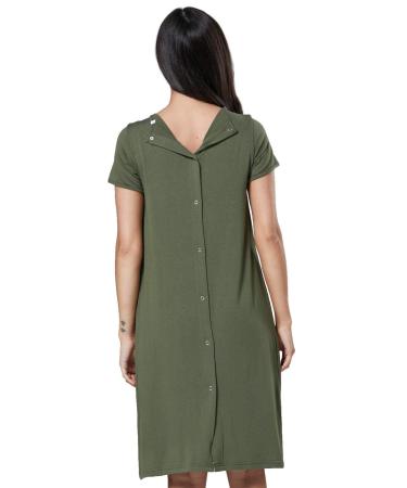 HAPPY MAMA. Women's Labor Delivery Hospital Gown Breastfeeding Maternity. 434p 12-14 Khaki