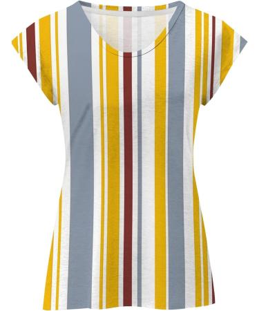 Short Sleeve T Shirts Clothing Woman T-Shirt Casual Black Clothing Top Women's Floral Pattern for Women Crop Tops Shirt Shirts Top Women's Summer Tank Top 2-yellow M - Buy Online on SooperMarket.com
