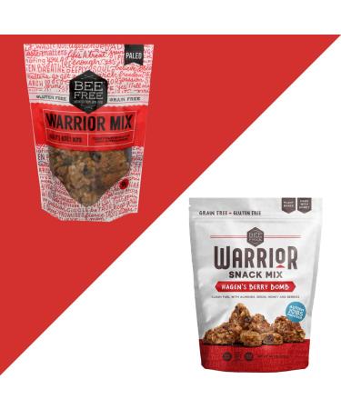 BeeFree Warrior Mix Chunky Granola Bites - Paleo, Low Carb, Grain Free | Hagens Berry Bomb Flavor | 9oz Bags, 3 Pack - Buy Online on SooperMarket.com