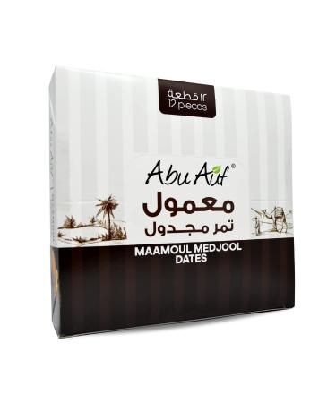 Box Abu Auf Maamoul Medjool Dates Filled Cookies Stuffed Mamoul MaMoul With Premium Dates Biscuit Snack Tea Coffee Halal Kosher Food Excellent Taste Fresh (12 Pcs )