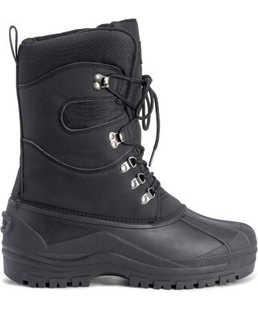 POLAR Men's Snow Hiking Mucker Duck Boots 10 Black - Waterproof Thermal Safety Gear - Buy Online on SooperMarket.com