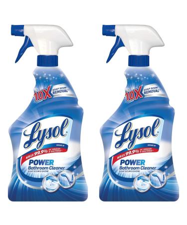 Lysol Power Bathroom Cleaner Trigger, 22 Ounces (Pack of 2) 1.75 Pound (Pack of 2)