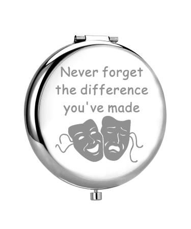 MYOSPARK Theatre Drama Gift Theatre Girl Compact Makeup Mirror Gift Drama Student Graduation Gift Never Forget The Difference You've Made (Theatre Difference Mirror)