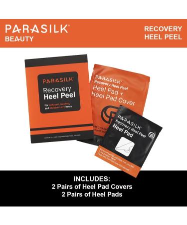 Parasilk Exfoliating Recovery Foot Heel Peel 2 Pairs - 2 Sets of Exfoliation Gel Heel Pads and 2 Sets of Heel Sock Covers. Targeted Repair for Rough Dry Skin Cracked Heels and Feet - Buy Online on SooperMarket.com