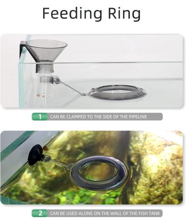 UPETTOOLS Shrimp Feeding Dish Set: Aquarium Fish Feeder Tube Kit with Ring & Brush - Buy Online on SooperMarket.com