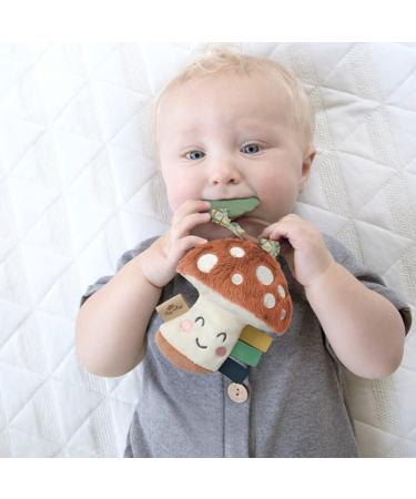 Itzy Ritzy Itzy Pal Infant Toy & Teether with Crinkle Sound, Textured Ribbons & Silicone Mushroom Teether - Buy Online on SooperMarket.com