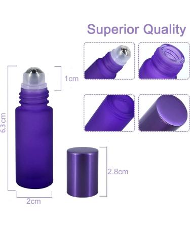 Buy 4PCS Colored 5ml Glass Roll-On Bottles for Essential Oils | Refillable & Portable - Ideal for Perfumes Lotions & Aromatherapy - Buy Online on SooperMarket.com