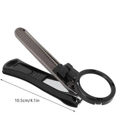 Nail Clipper Nail Trimmer with Removable Magnifying Glass Heavy Duty Fingernails Toenails Clipper for Elderly or Visually Impaired (Black) - Buy Online on SooperMarket.com