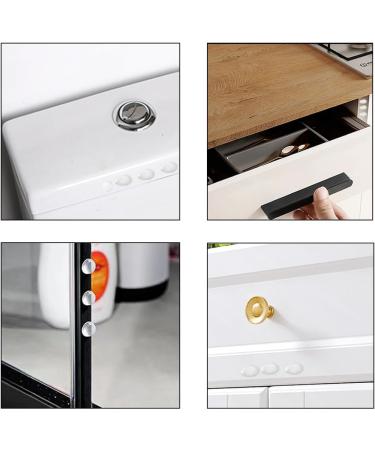 100 Pcs Self-Adhesive Rubber Furniture Buffers | Transparent Protective Bumper Pads for Drawers Cupboards & Notebooks - International Shipping - Buy Online on SooperMarket.com