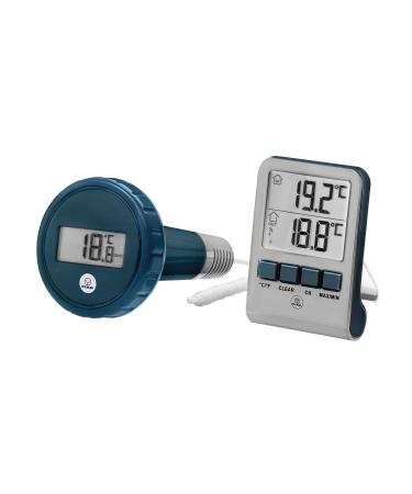 FIAP Digiswim Active - Thermometer - Functional Hermometer - Swimming Hermometer - Digital - Water temperature - Air temperature - Comfortable reading of the water temperature - Pool - Garden pond - Black pond