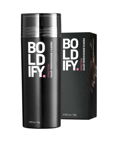 Boldify stray hair for thinning hair medium brown invisible natural large bottle 28 g hide hair loss in 15 sec hair compression hair powder for fine hair women/men 28 g (1 Pack) medium brown