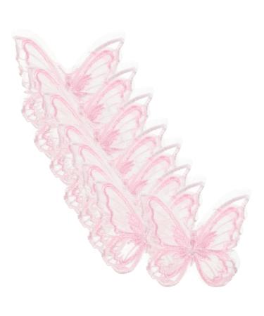 EXCEART 30pcs Mesh Butterfly Patch Dreses Handbags Bowknot Crafts Sewing Accessories Headgear Wedding Dress