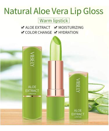 4 Pieces Magical Color Change Aloe Vera Lipstick | Dulele Waterproof Long-Lasting Lip Balm | Best Makeup Cosmetics - Buy Online on SooperMarket.com