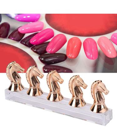 Horse Head Nail Tip Nail Tip Holder DIY Training Tips Display Practice Rack Magnet Adsorption False Nail Display Support Holders False Nail Tip Manicure Tool(Rose Gold) - Buy Online on SooperMarket.com
