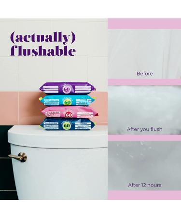 Goodwipes Lavender Scented Flushable Butt Wipes - Biodegradable with Botanicals - Aloe, Septic Safe, 180 Count (3 Packs of 60) - Buy Online on SooperMarket.com