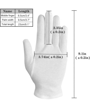 100% Cotton Gloves - 6 Pairs White Moisturizing Gloves for Women | Eczema Relief & SPA Use - Ideal for Jewelry Inspection & Archival Work - One Size Fits All - Buy Online on SooperMarket.com