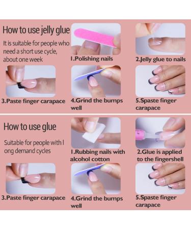 24Pcs Pink Ombre Acrylic Press On Nails - Medium Square Fake Nails with Glitter Designs for Women & Girls - Buy Online on SooperMarket.com