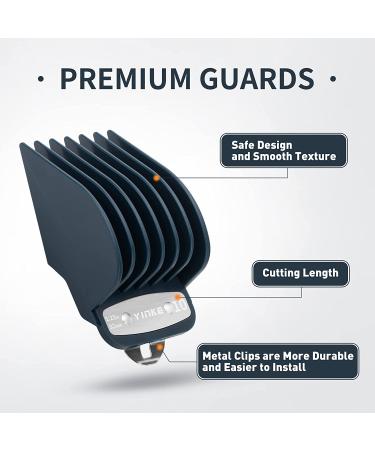 Wahl Hair Clipper Guards Set 1.25-2.5 inch, 6pcs Blue - Compatible with Most Full Size Trimmers - Metal Clip Included - Buy Online on SooperMarket.com