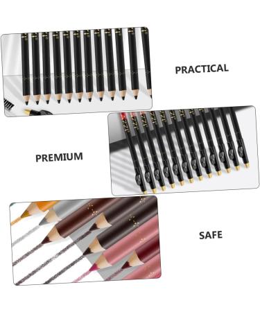 Mikinona 12pcs Lip Liner Eyeliner Waterproof Eyebrow Pencil Eyebrow Liner Plastic Makeup Pen Water Proof - Buy Online on SooperMarket.com