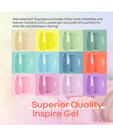 Modelones Gel Nail Kit - 12 Colors Pink Polish Set with 48W Lamp & Top Coats - Buy Online on SooperMarket.com