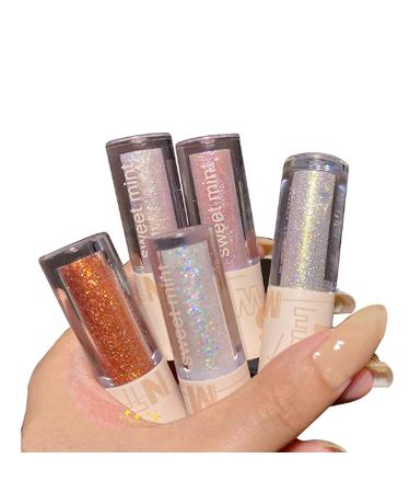 SURORAIN Liquid Glitter Eyeshadow  Longwearing Lasting Shimmer  Waterproof  Long Lasting  Quick-Drying  Non-Greasy  Create multi-dimensional Beauty Eye Looks easily (5PCS)