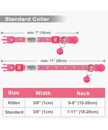Shop Tagme Cat Neck Band 2-Pack | Reflective Safety Collar with ID Shield & Bell | Adjustable for Cats & Puppies | Pink 18-28 cm - Buy Online on SooperMarket.com
