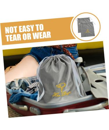 BELLIFFY 2pcs Hair Dryer Storage Bag Storage Bag for Hair Dryer Hair Dryer Bags Drawstring Pouch Blow Dryer Pouch Travel Hair Dryer Bag Drawstring Storage Bag Hair Blow Dryer Bag 30.00X25.00X0.50CM Grey - Buy Online on SooperMarket.com
