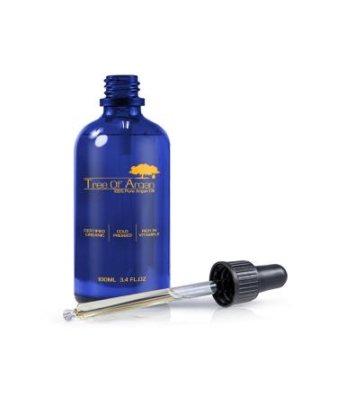 Tree of Argan Pure Argan Oil 100ml - High Quality Natural Moisturizer for Skin Hair & Nails - Rich in Vitamin E - Buy Online on SooperMarket.com