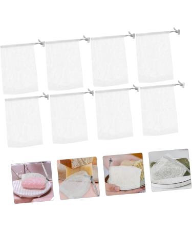 PLAFOPE 8pcs Soap Mesh Bag Soap Scrubber Pouch Drawstring Soap Pouch Foam Mesh Bag for Shower Bath Fabric 14x10cm Dark Grey - Buy Online on SooperMarket.com