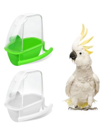 JNAWA 2pcs Bird Cage Feeder Bird Water Bottles Food Holder Feeder Parrot Food Dispenser for Cockatiel Parrots Budgie Lovebirds