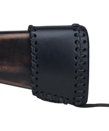 OXPANG Leather Rifle Gun Buttstock Extension - Black Veg Tanned Slip-On Recoil Pad - Buy Online on SooperMarket.com
