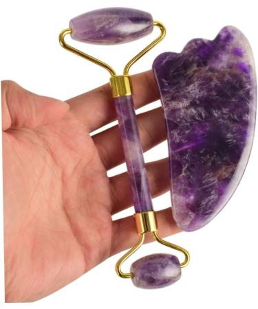 WOONEKY 1pc Eye Beauty Roller Face Neck Massager Jade Facial Massager Scrapping Plate for Spa Face Massage Roller for Women Jade Scraping Plate Trigger Point Board Eyes Purple 8.00X5.00X1.50CM Purple - Buy Online on SooperMarket.com