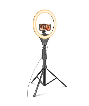 UBeesize 12 Ring Light with Tripod, Selfie Ring Light with 62 Tripod Stand, Light Ring for Video Recording&Live Streaming(YouTube, Instagram, TIK Tok), Compatible with Phones, Cameras and Webcams