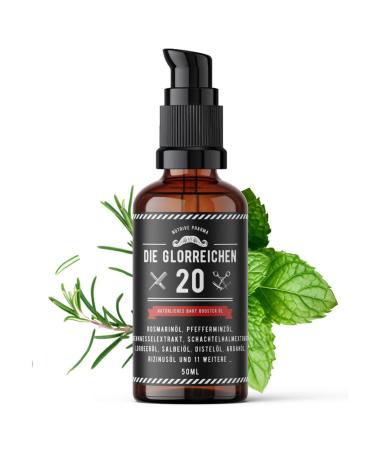 G-20 beard oil 50ml rosemary oil mint oil beard growth oil with nettle oil box oil sage oil laurel oil castor oil argan jojoba vitamin E and more original serum for a long and thick beard 50 ml (1 Pack)