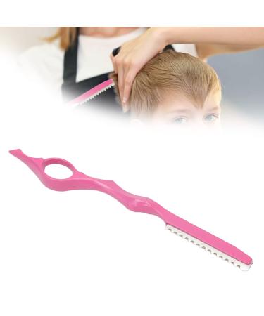 Hair Styling Thinning Hair Thinning Razor Hair Texturizing Razor Hair Styling Razor with Stainless Steel Material and Ergonomic Design for Thinning Bangs Shaving and Cutting Hair (pink)