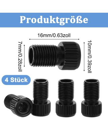 4-Piece Bicycle Valve Adapter Set - DV & SV French Valve Adapters with Sealing Ring for Universal Compatibility - Buy Online on SooperMarket.com