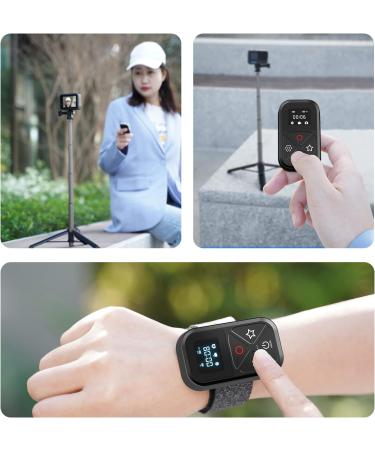 TELESIN Smart Wireless Remote Control for GoPro Hero 11, 10, 9, 8 Max | Waterproof, Dust Proof with LCD Indicator, Magnet Charger Port, Hand Strap Go Pro Accessories - Buy Online on SooperMarket.com