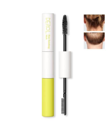 HOSAILY Double-ended Hair Finishing Stick Cream Small Broken Hair Finishing Naturally Refreshing Flyaway Moisturizing Hair Wax Stick Long Lasting Non-Greasy Hair Shaping Styling Gel Clear
